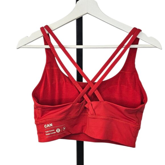 Lululemon Team Canada Energy Bra, Red, Strappy, Athletic, Gym, Size 10 - Picture 6 of 10